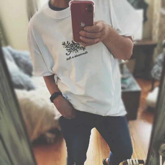 Abercrombie & Fitch Custom Cutoff Graphic Tee Floral White XXL - Picture 3 of 12